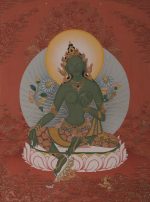 Green Tara Healing & Protection Red Thangka | Awaken Your Divine Feminine Power, Protect Yourself & Your Loved Ones With Tenderness & Strength - Image 3