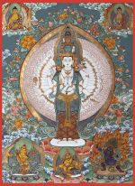 Eleven-Faced Thousand-Armed Avalokiteshvara (Chenrezig) Thangka | Awaken Your Inherent Tenderness, Safeguard Peace For You & Your Loved Ones